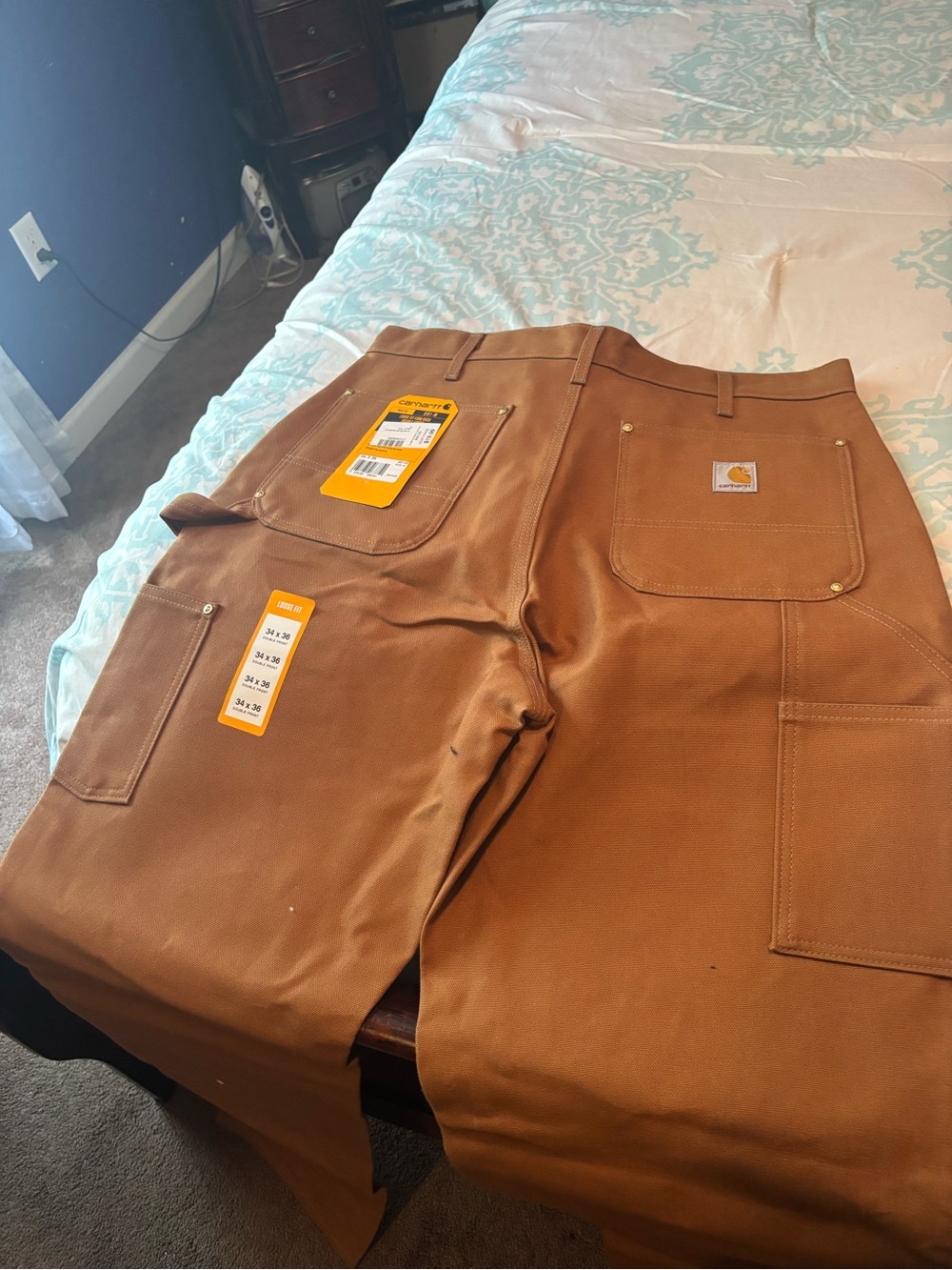 Carhartt Men's Duck Canvas Pants in Brown